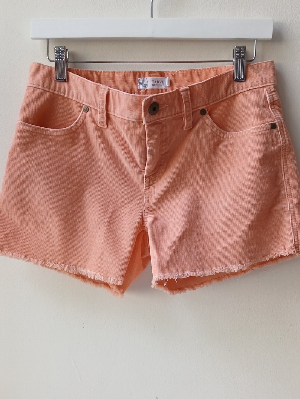 Carve Designs Corduroy Cut Off Shorts Pink Women's 2